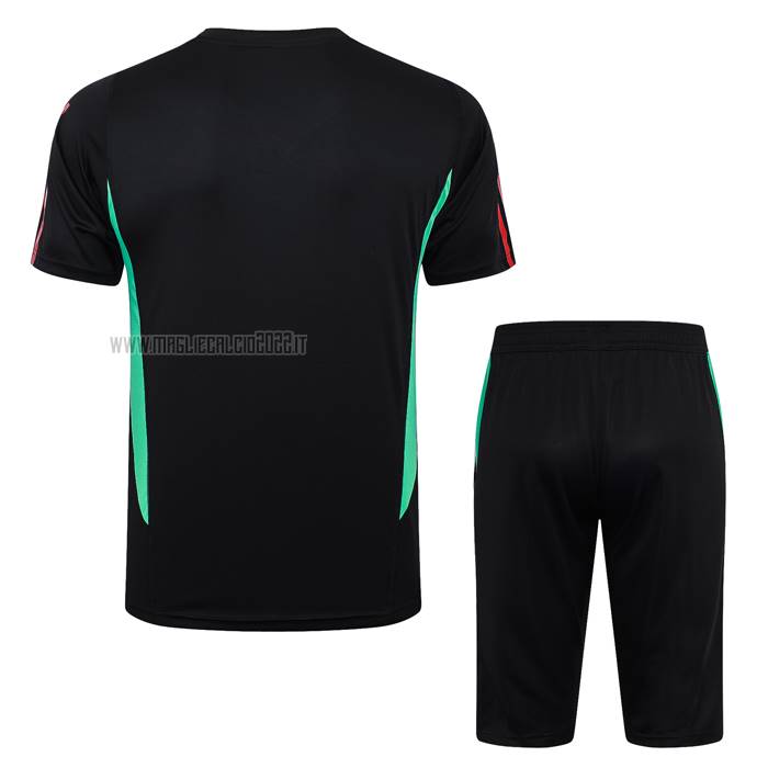 Tuta da Track del Manchester United Manga Corta 2023-2024 Nero - Pantalon Corto
